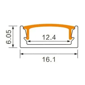 Alumínium Led profil szett LLLSZASIN2M20595ATSZETT 1 év gar. – 3. kép