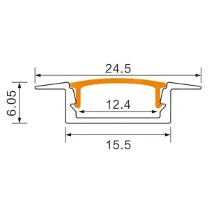 Alumínium Led profil szett LLLSZASIN2M20614BEPBLACKTEJSZETT 1 év gar. – 2. kép