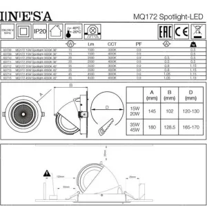Led üzlet LLUZGIM60709MQ15WK4000 1 év gar. – 3. kép