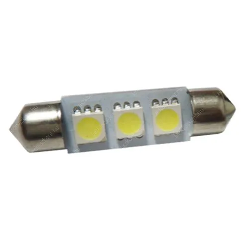 Autós Led Sofita rendszám világítás, 3 Led, 36 mm, 50 Lumen, 5050 chip, 1W, hideg fehér. Life Light Led 2 év garancia! Autós led LLASOFITA3L36MMCW 2 év gar.