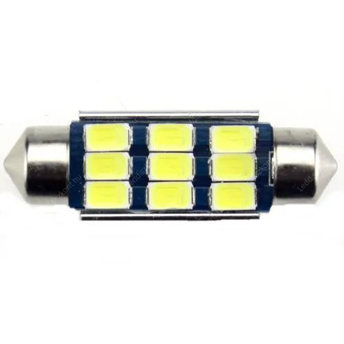 Autós Led Sofita Canbus rendszám világítás, 9 Led, 36 mm, 200 Lumen, 5730 chip, 2,5W, hideg fehér. Life Light Led 2 év garancia! Autós led LLASOFITACAN9L36MMSCW 2 év gar.