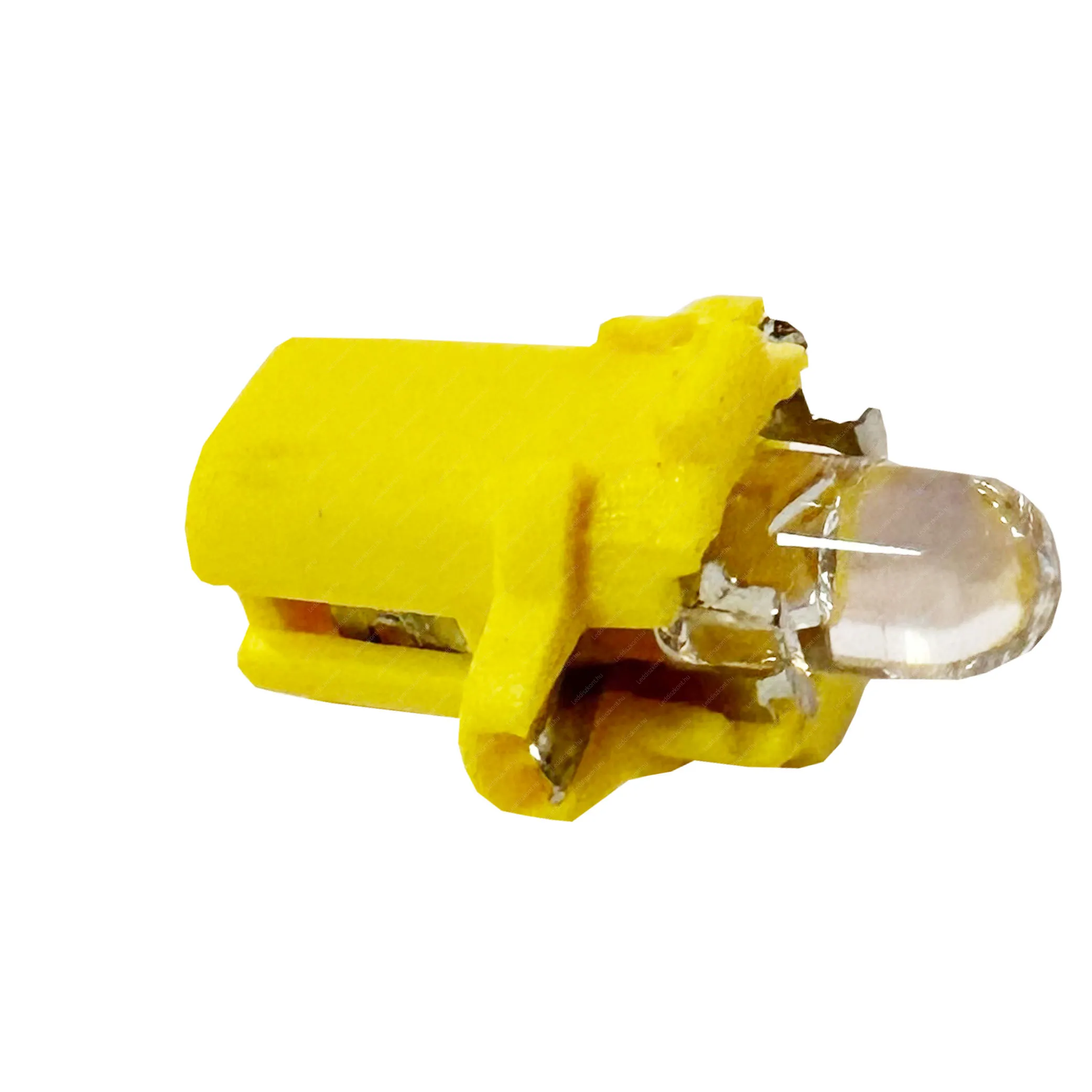 Autós Led B8.3 műszerfal világítás, 1 Led, 10 Lumen, 0,4W, sárga. Autós Led LLATB8.3.MA1LY 1 év gar.