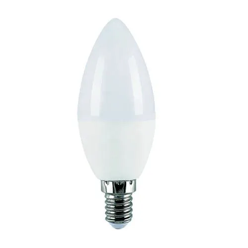 Led gyertya égő 4W, 350 Lumen, E14, 40W izzó helyett, 2700K, az igazi meleg fény! Nem vibrál a fénye! Life Light Led 3 év garancia! Led gyertya LLGY4WNFE14K2700 3 év gar.