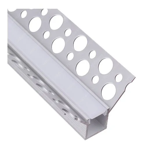 Alusín Led profil szett gipszkartonba, glettelhető, 2 méter alu sín. Belső sarok, 2 m sín + opál takaró + 2db végzáró. LIFE LIGHT LED Alumínium Led profil szett 2 méter LLLSZASIN2MGKINTEJSZETT 1 év gar.