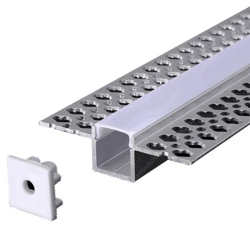 Alusín Led profil szett gipszkartonba, glettelhető, 1 méter alu sín + opál takaró + 2db végzáró. LIFE LIGHT LED Alumínium Led profil szett 1 méter LLLSZASIN1MGKTEJSZETT 1 év gar.