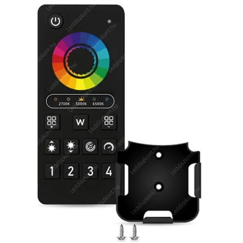 MESH RGB+CCT távirányító CCT/RGB/RGBW/RGB Led szalag vezérlőhöz, rádiós, 4 zónás. MESH 2 év garancia! Led vezérlő MESH LLSZVRF4ZMR105TAVRGBCCT 2 év gar.