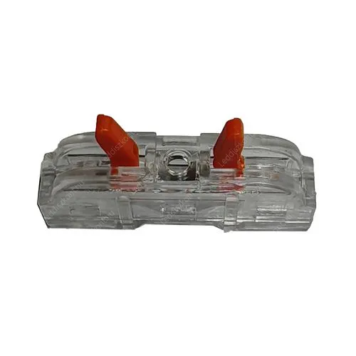 Wago jellegű oldható vezetékösszekötő 222-412, 2 pólusú. 250V, 32A, 2*08-4mmm. Össze pattintható! Sorkapocs LLSZW2UN2212411 1 év gar.